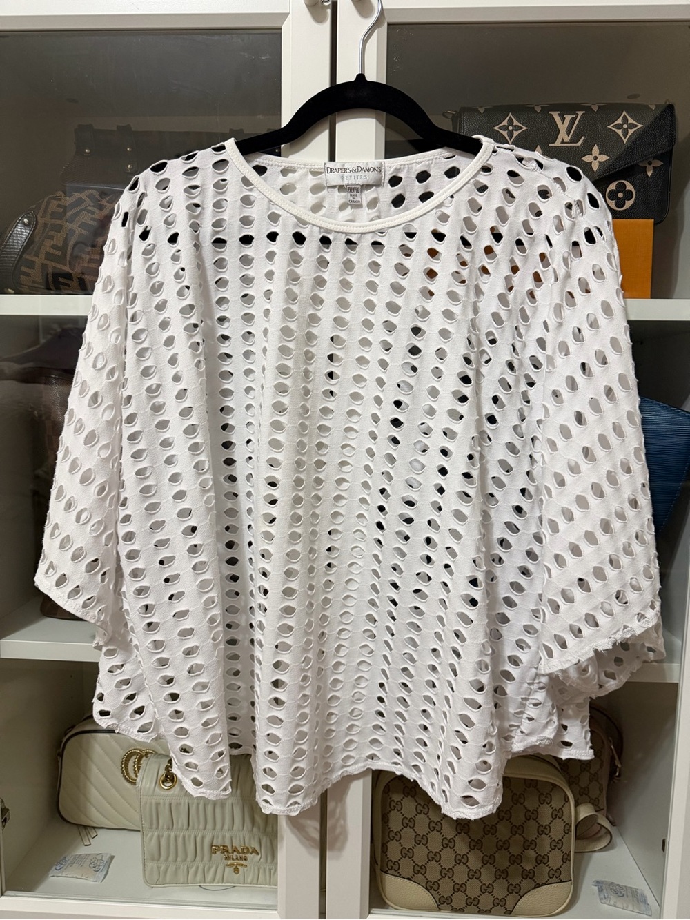 White Eyelet Tunic Top by Draper James & Davis
